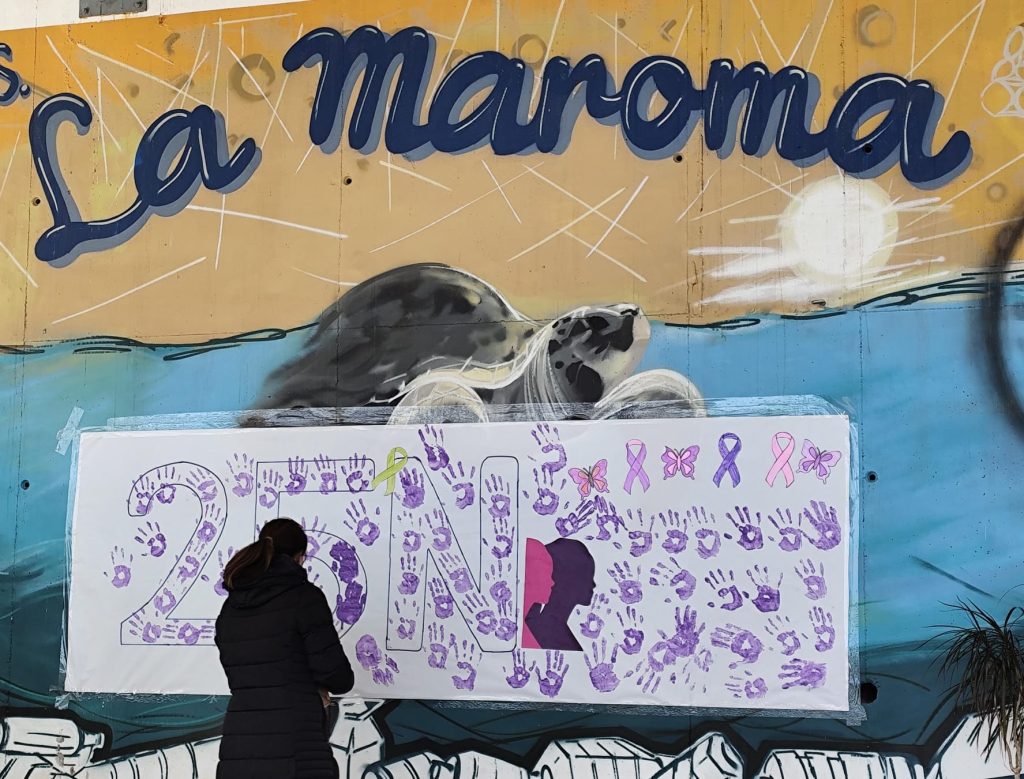 Acto 25N en el IES La Maroma